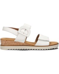 Gabor - Schoenen ,Wit ,Leer Elegante Sleehak Sandalen - Lyst