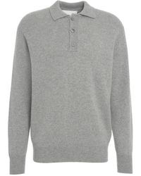 Amaranto - Klassischer Strick-Polo-Pullover Grigio - Lyst