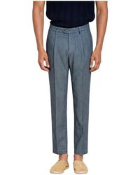 Mason's - Broeken ,Blauw ,Katoen Torino 1 Pinces Flex Chino Broek - Lyst