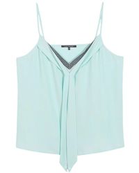 Luisa Cerano - Camisole-top aus seiden-mix mit funkelnden strasssteinen - Lyst