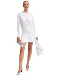 Christopher Esber - Kleedjes ,Wit ,Witte Mini Jurk Met Gedrapeerde Details - Lyst