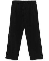 Y-3 - Schwarze hose mit elastischem kordelzugbund - Lyst