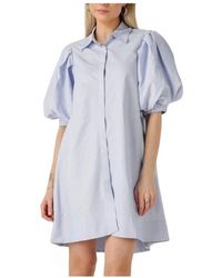 Notre-v - Hellblaues Mini-Kleid Finley - Lyst