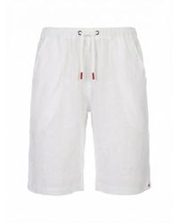 Kiton - Korte Broeken ,Wit ,Pantaloni - Lyst