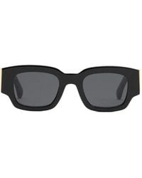 Ami Paris - Quadratische sonnenbrille graue gläser gebogene spitzen,sonnenbrille mit eckigem gestell und schildpatt-effekt - Lyst