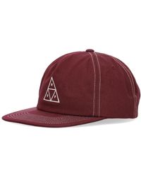 Huf - Accessoires ,Bruin ,Katoen Driehoek Snapback Pet Berry - Lyst