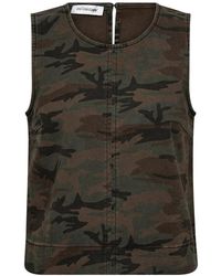 co'couture - Tops ,Groen ,Denim Camouflage Denim Top - Lyst