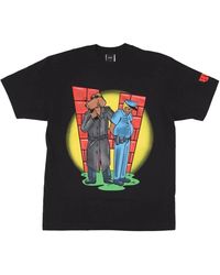 Huf - Tops ,Zwart ,Katoen Zwarte T-Shirt Met Logo Print - Lyst