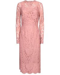 Dolce & Gabbana - Abito Da Guaina Floreale - Lyst