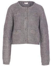 Liu Jo - Truien & Vesten ,Grijs ,Witte Sweaters Voor Vrouwen - Lyst