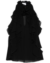 McQueen - Tops ,Zwart ,Top Met Ruches - Lyst
