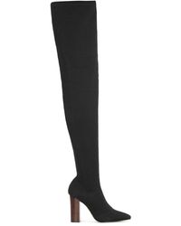 Kazar - Overknee-Stiefel Aus Stoff Auf Einem Hohen Pfosten - Lyst