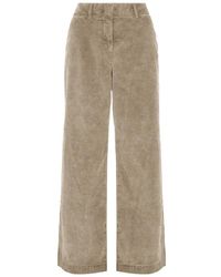 Bomboogie - Corduroy Palazzo Broek Met Acid-Washed Effect - Lyst