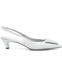 Roberto Festa - Elastische Slingback-Kitten-Absatz-Sandalen - Lyst