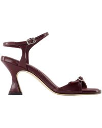 CAREL PARIS - Burgunder Leder Sandalen - Lyst