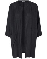 Masai - Truien & Vesten ,Zwart ,Openvallende Jas Met 3/4 Mouwen - Lyst