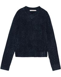 REMAIN Birger Christensen - Truien & Vesten ,Blauw ,Wol Gezellig Gebreide Trui - Lyst