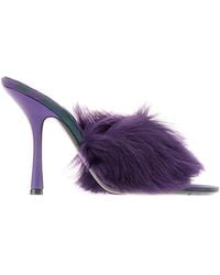 Burberry - Heeled Mules - Lyst