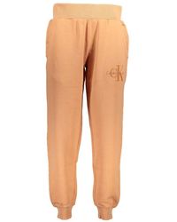Calvin Klein - Sportieve Oranje Damesbroek Met Borduursel - Lyst