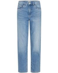 Ichi - Jeans ,Blauw ,Katoen Lichtblauwe Cropped Jeans - Lyst