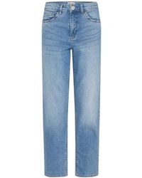 Ichi - Jeans ,Blauw ,Katoen Lichtblauwe Cropped Jeans - Lyst
