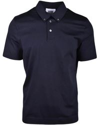 Alpha Studio - Tops ,Blauw ,Katoen Katoen Elastaan Polo Shirt - Lyst