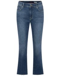 RAFFAELLO ROSSI - Moderne blumige bestickte slim fit jeans - Lyst