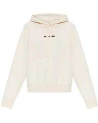 Jil Sander - Hoodies & Sweatvesten ,Katoen Hoodie Met Logo - Lyst