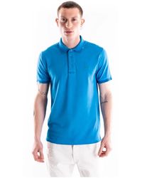 Sun 68 - Tops ,Blauw ,Katoen Polo Met Geborduurd Logo - Lyst
