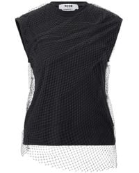 MSGM - Sleeveless Tops - Lyst