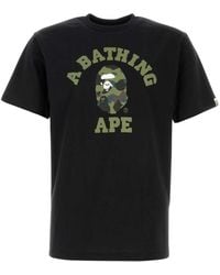 A Bathing Ape - Tops ,Zwart ,Katoen 1St Camo T-Shirt - Lyst