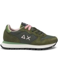 Sun 68 - Schoenen ,Groen ,Leer Groene Militaire Casual Sneaker Ally Solid - Lyst