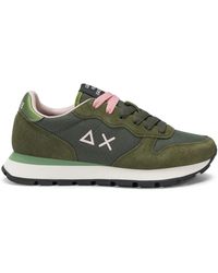 Sun 68 - Schoenen ,Groen ,Leer Groene Militaire Casual Sneaker Ally Solid - Lyst