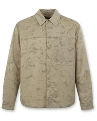 Herno - Overhemden ,Groen ,Nylon Laminar Shacket - Lyst