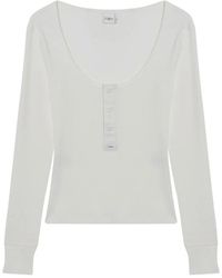 Chloé - Scoop-Neck Henley Shirt - Lyst