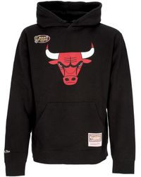 Mitchell & Ness - Hoodies & Sweatvesten ,Zwart ,Katoen Chicago Bulls Nba Team Logo Hoodie - Lyst