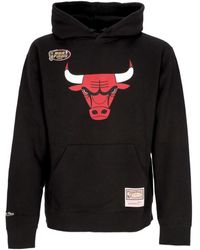 Mitchell & Ness - Hoodies & Sweatvesten ,Zwart ,Katoen Chicago Bulls Nba Team Logo Hoodie - Lyst