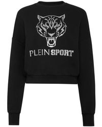 Philipp Plein - Fitness ,Zwart ,Katoen Sweatshirt Tiger - Lyst