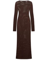 Silvian Heach - Langes Durchbrochenes Kleid - Lyst
