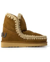 Mou - Braune leder winterstiefel 2024/2025 kollektion - Lyst