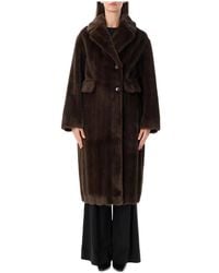 S.w.o.r.d 6.6.44 - W.O.R.D 6.6.44, ,Jassen ,Bruin ,Polyester Dubbelrij Basic Eco Visone Jas - Lyst