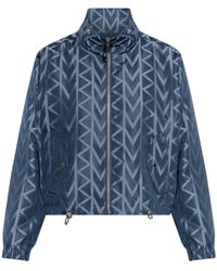 Michael Kors - Jassen ,Blauw ,Polyester Mk 2000 Logo Zip-Up Jacket - Lyst
