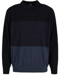Emporio Armani - Round-Neck Knitwear - Lyst