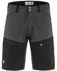 Fjallraven - Midsummer shorts in dunkelgrau/schwarz - Lyst