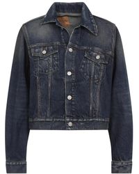 Balenciaga - Jassen ,Blauw ,Katoen Blauwe Jas Voor Vrouwen Aw 25 - Lyst