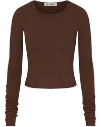 ÉTERNE - Fitted T-Shirt Met Ronde Hals En Korte Mouwen - Lyst