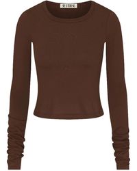 ÉTERNE - Fitted T-Shirt Met Ronde Hals En Korte Mouwen - Lyst