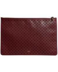 Dolce & Gabbana - Burgunderrote Schwarze Logo-Pouch-Tasche - Lyst