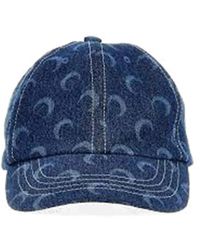 Marine Serre - Mond laser denim baseball cap hellblau - Lyst