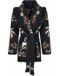 Alanui - Truien & Vesten ,Zwart ,Island Roots Foulard Cardigan - Lyst
